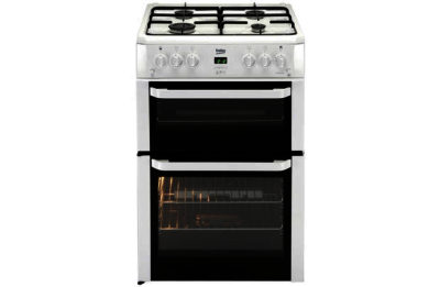 Beko BDVG694 Double Gas Cooker - White